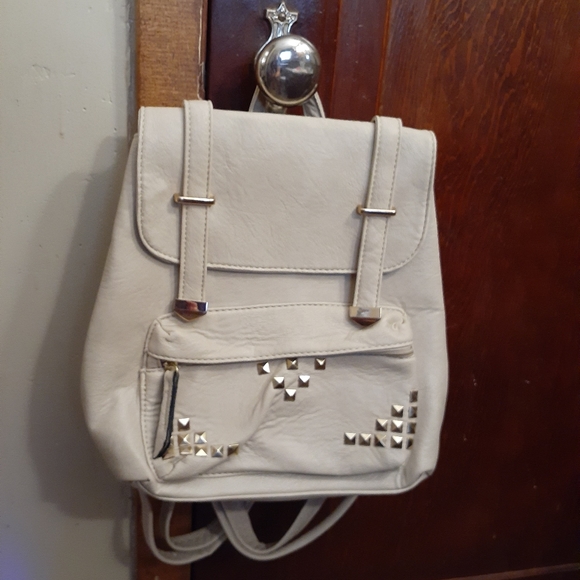 LIGHT TAUPE BACKPACK. 12 by 13 in x 4 in. - Picture 12 of 12